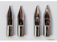 Stainless steel nibs (left) Level 65<br />and (right) Level L5 black