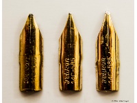 1961 gold nibs 14 ct<br />second and third for P15 / P25<br />and the first nib of a P1 for comparison