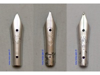 Chromium-nickel steel nibs