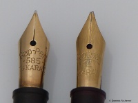Two Rappen nibs, left since 1937, right before 1937