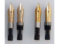 Plug-in nib unit besides screw in nib units (gold and steel)