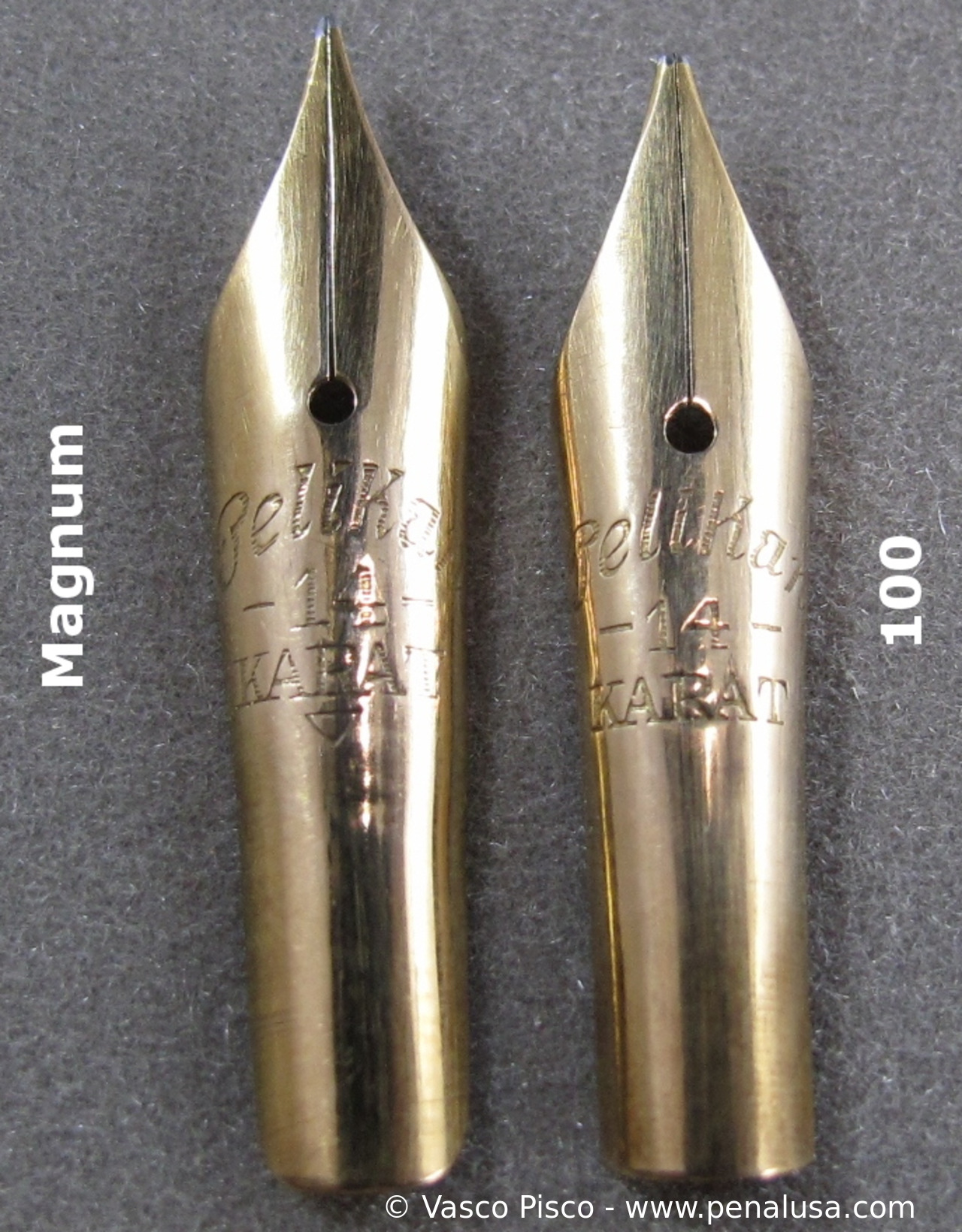 Nib comparison Pelikan Magnum vs. Pelikan 100