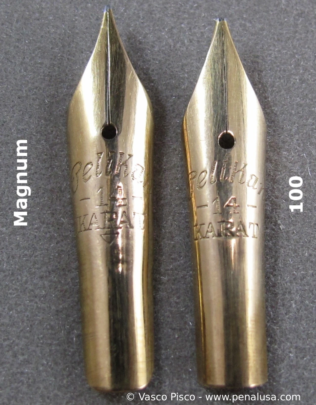 Nib comparison Pelikan Magnum vs. Pelikan 100 Nib comparison Pelikan Magnum vs. Pelikan 100