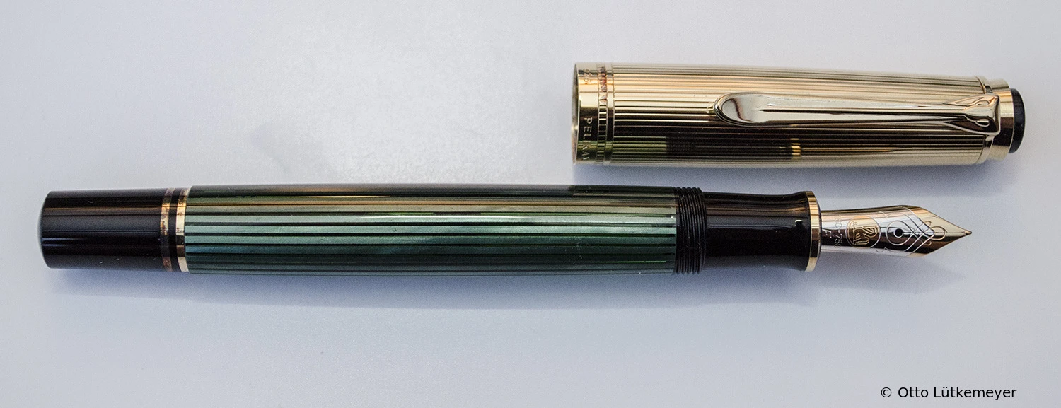 Pelikan M650 Green-striped/Vermeil
