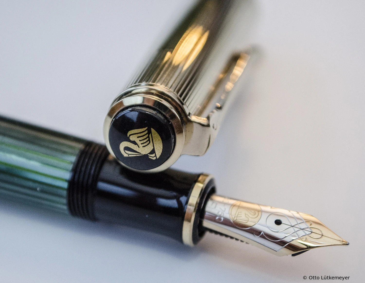 Pelikan M650 Green-striped/Vermeil
