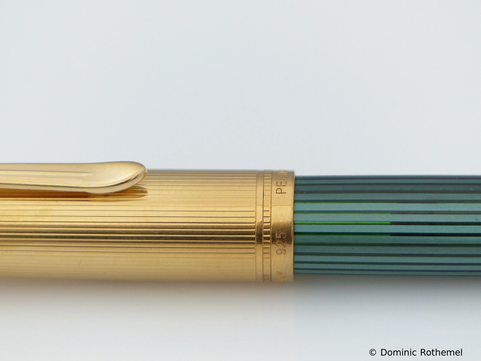 Pelikan M850 Grün-Gestreift/Vermeil
