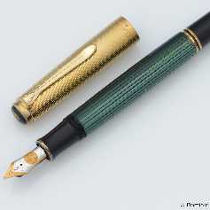 Pelikan M850 Grün-Gestreift/Vermeil
