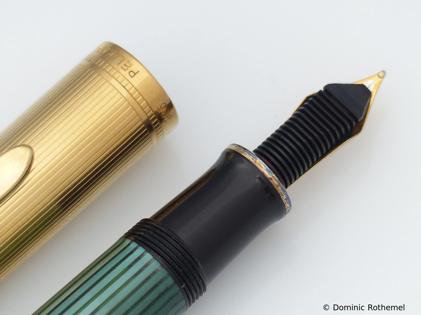Pelikan M850 Grün-Gestreift/Vermeil
