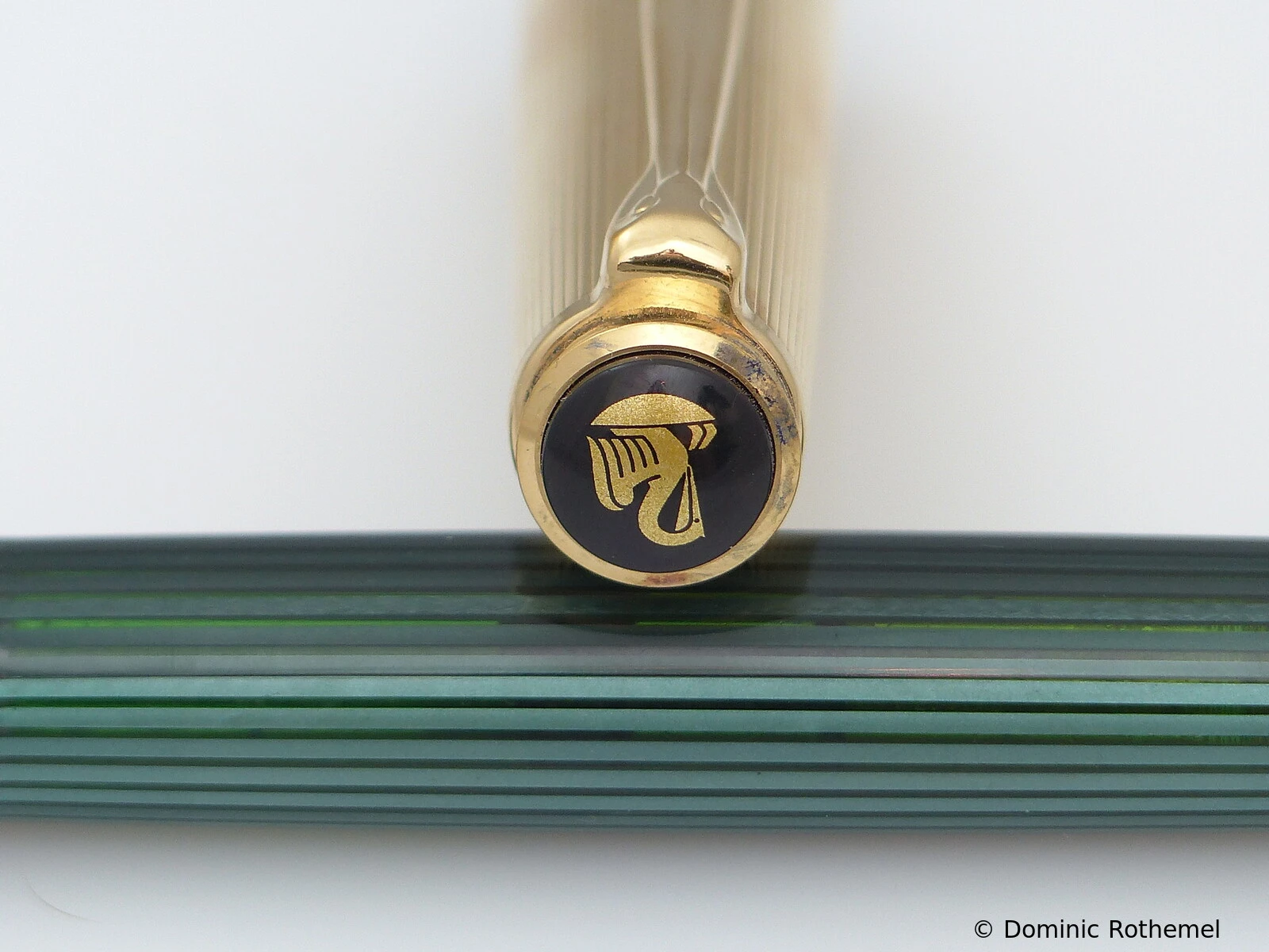 Pelikan M850 Grün-Gestreift/Vermeil

